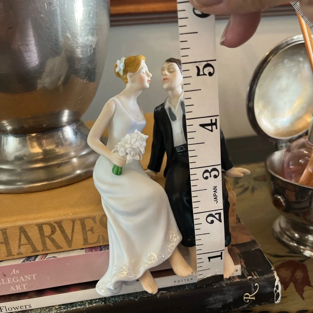 Charming Bride and Groom Cake Topper